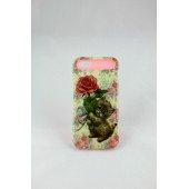 Чехол Накладка для iPhone 5/5S ALL (розовый) (силикон)