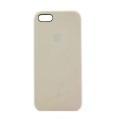 Чехол Накладка для iPhone 5/5S APPLE Original  (бежевый) (Кожа)