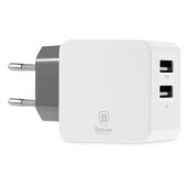 Сетевое зарядное устройство Baseus Fondroid Series Double 3.1A (Белый)