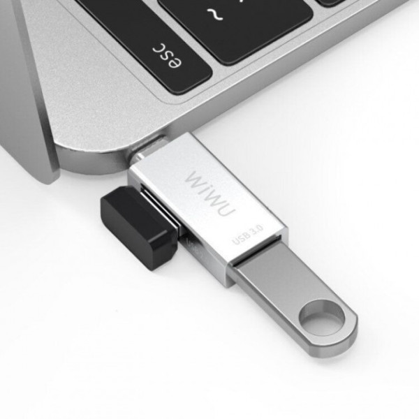 Перехідник WiWU HUB T02 (silver) - фото Перехідник WiWU HUB T02 (silver)