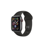 Apple Watch Series 4 GPS + LTE 40mm Space Gray Aluminum w. Black Sport Band (MTVD2)