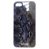 Чехол Накладка для iPhone 5/5S JUSTCAVALLI ORIGINAL LEOPARD (фиолетовый) (силикон)