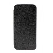 Чехол Книжка для iPhone 5/5S MELKCO Premium (Черный) (кожа)