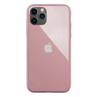 Чохол Накладка для iPhone 11 Pro Max Glass Pastel color Logo (pink sand)