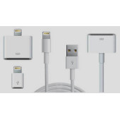 Кабель перехідник Apple Lightning USB IN (Білий) (Пластик)
