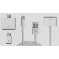 Кабель перехідник Apple Lightning USB IN (Білий) (Пластик)