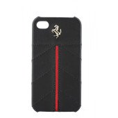 Чохол Накладка для iPhone 4/4S FERRARI California (чорний) (шкіра)