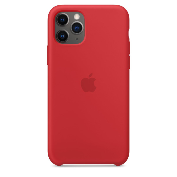 Чехол Накладка для iPhone 11 Pro Apple Silicon Case (Red) (Полиулетан)