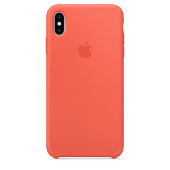 Чехол Накладка для iPhone Xs Max Apple Silicon Case (Nectarine ) (Полиулетан)