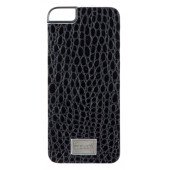 Чехол Накладка для iPhone  5/5S Patchworks SNAP CASE Croco (Черный) (Кожа)