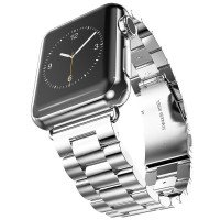 Ремінець-браслет для Apple watch 42mm/44mm Metal Steel Old 3-Bead (Silver)