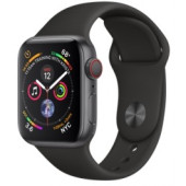 Apple Watch Series 4 GPS + LTE 40mm Space Gray Aluminum w. Black Sport Band (MTUG2)
