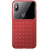 Чохол накладка iPhone Xs Max Baseus Weaving Case (red)