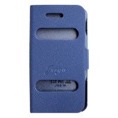 Чехол Книжка для iPhone 4/4S JSSYA (Синий) (Полиулетан)
