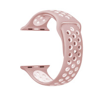 Ремешок-браслет для Apple Watch 42mm Silicone Nike Sport Band (White-Lavander)