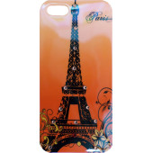 Чехол Накладка для iPhone 5/5S LAVAS SWAROVSKI PARIS O(Оранжевый) (пластик)
