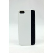 Чехол Накладка для iPhone 5/5S ASTON MARTIN SMART APPL (белый) (Кожа)