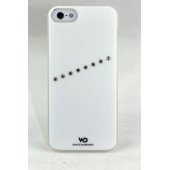 Чехол Накладка для iPhone 5/5S WD Sash SWAROVSKI ELEMENT(Белый) (Пластик)