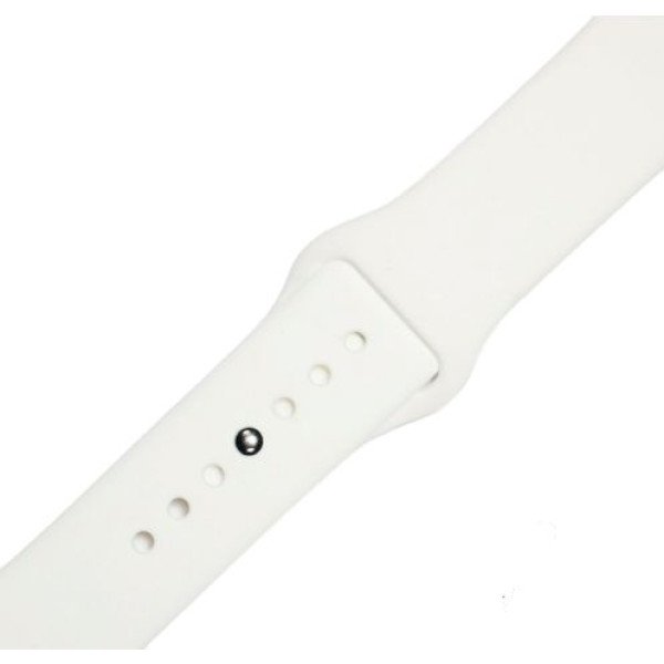 Ремешок-браслет для Apple Watch 38mm Silicone Band (white)
