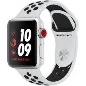 Apple Watch Nike+ Series 3 GPS + Cellular 38mm Silver Aluminum w. Pure Platinum/BlackSport B. (MQL52)