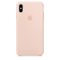 Чохол Накладка для iPhone Xs Max Apple Silicon Case (Pink Sand) (Полиулетан)