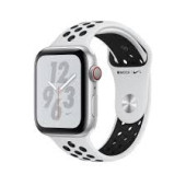 Apple Watch Nike+ Series 4 GPS + LTE 44mm Silver Alum. w. Platinum/Black Nike Sport b. Silver Alum. (MTXC2)