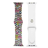Ремінець-браслет для Apple Watch 42mm Silicone Sport Band picture (stripes mix)