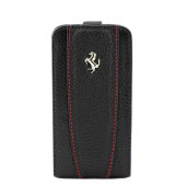 Чохол Фліп для iPhone 4/4S FERRARI Modena (чорний) (шкіра)