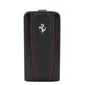 Чехол Флип для iPhone 4/4S FERRARI Modena (черный) (кожа)