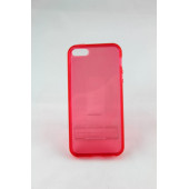 Чехол Накладка для iPhone 5/5S BK (малиновый) (силикон)