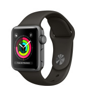 Apple Watch Series 3 GPS 38mm Space Gray Aluminum Case with Gray Sport Band (MR352)