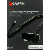 Автомобільний зарядний пристрій GRIFFIN Lightining (1.4 m)(2.1 A) для iPhone/iPod/iPad (Чорний)