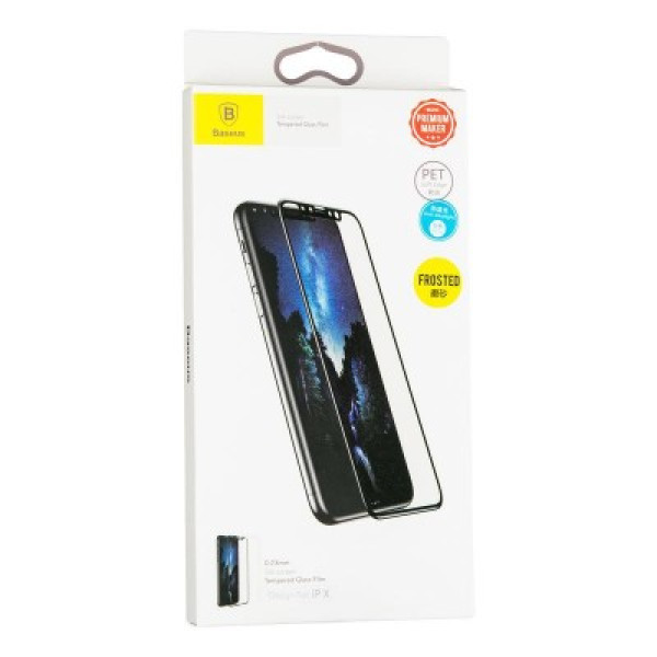 Защитные стекла для iPhone X Baseus PET Soft 3D Anti-Blue Light Glass 0.23mm (Black)