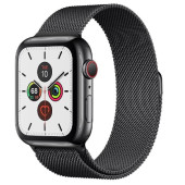 Apple Watch Series 5 LTE 44mm Space Black Steel w. Space Black Milanese Loop - Space Black Steel (MWW82, MWWL2)