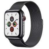 Apple Watch Series 5 LTE 44mm Space Black Steel w. Space Black Milanese Loop - Space Black Steel (MWW82, MWWL2)