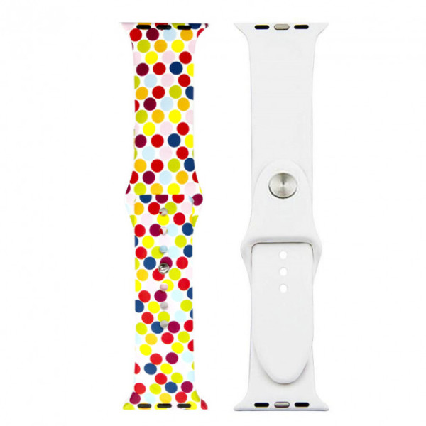 Ремешок-браслет для Apple Watch 38mm Silicone Sport Band picture (bubbles mix)