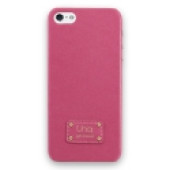 Чехол Накладка для iPhone 5/5S MONSTER REAL OSTRICH (розовый) (кожа)