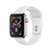 Apple Watch Series 4 GPS + LTE 40mm Stainless Steel Case with White Sport Band (MTUL2)