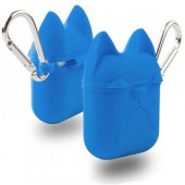 Чохол для AirPods Silicone Case Dog з карабіном (royal blue)