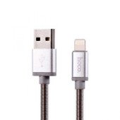 Кабель USB to Lightning Hoco U5 Full-Metal grey 1.2m