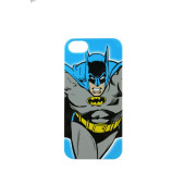Чехол Накладка для iPhone 5/5S DC COMICS BATMAN (голубой) (пластик)