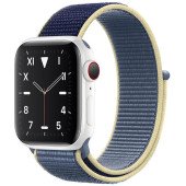 Apple Watch Series 5 LTE 40mm White Ceramic Case with Alaskan Blue Sport Loop (MX5V2)