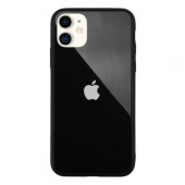 Чехол Накладка для iPhone 11 Glass Pastel color Logo (black)