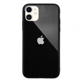 Чехол Накладка для iPhone 11 Glass Pastel color Logo (black)