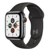 Apple Watch Series 5 LTE 40mm Space Black Steel w. Black b.- Space Black Steel (MWWW2)