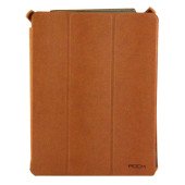 Чохол Книжка для IPad 2/3/4 ROCK (Коричневий) (Прессованая шкіра)