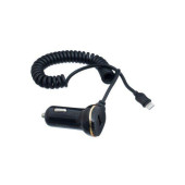 Автомобільний зарядний пристрій Hoco Z14 Spring cable (3,4 A) (black)
