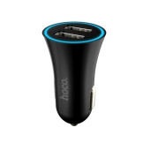 Автомобільний зарядний пристрій HOCO USB(2,4 A) для iPad/iPhone/iPod (Чорний)