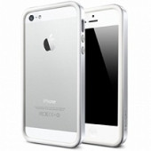 Бампер для iPhone 5/5S SGP Neo Hybrid EX (Серебристый) (Пластик)
