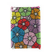 Чехол Накладка для iPad mini  CRYSTALS FLOWERS (цветной) (пластик)